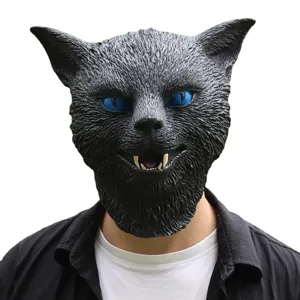 Halloween horror bat monster latex mask, creepy animal headgear for scary costume parties.