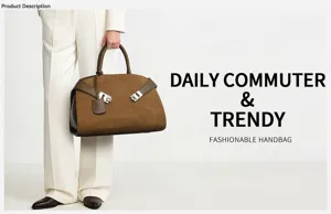 Detalle de bolso de ante marrón, elegante bolso de hombro grande para mujer moderna.
