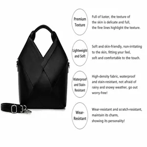 Black woven tote bag for women, large capacity chic shoulder handbag, stylish daily commuter purse.