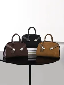 Bolso de mano elegante de cuero mate gran capacidad bolso de hombro casual para mujer