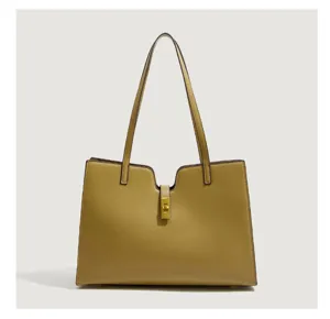 Elegante Damen Tote Bag große Kapazität Handtasche aus Leder für Arbeit und Büro Alltag.