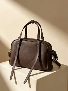 Minimalist PU Leather Tote Bag For Women Large Capacity Shoulder Crossbody Bag Fashion Casual Handbag Urban Commute Purse