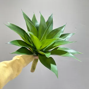 Artificial agave plant leaf green succulent floral arrangement home decor botanical green ornament