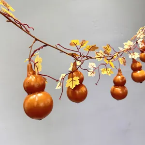 Artificial gourd vine decoration for home wall hanging, autumn decor and micro landscape.