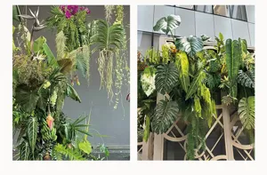 Kunstmatige tropische monstera bladeren philodendron groen voor huiselijke decoratie
