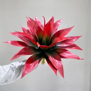 Artificial agave plant red green decorative floral arrangement soft furnishing material