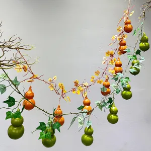 Artificial gourd vine hanging plant simulation decorative green gourd twig fine detail view