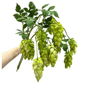Artificial hops vine branch fake green plant for home decor wedding floral arrangement