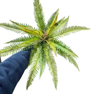 Artificial fern plant faux boston fern green leaves for indoor home decor landscaping