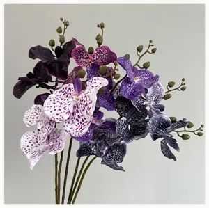 Branche d'orchidée artificielle vue détaillée pour magnifique décoration florale