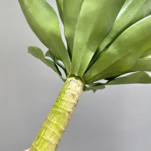 Realistic artificial agave plant with textured green leaves for indoor home decor and landscape design.