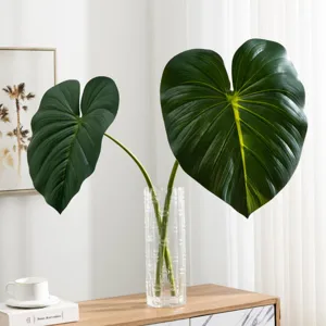 Kunstmatige Monstera Philodendron Blad Groene Plant Nep Tropische Bladeren Voor Huisdecoratie Bruidsschat Micro Landschap