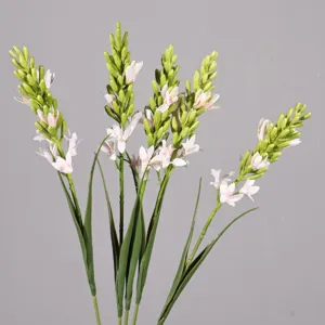 Mazzo di fiori artificiali tuberosa e giacinto per decorazione di interni casa