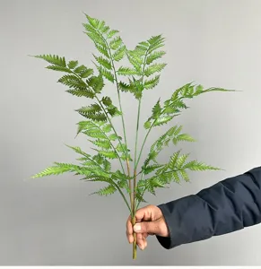 Artificial Boston fern leaf branch, realistic greenery foliage for DIY floral decoration.
