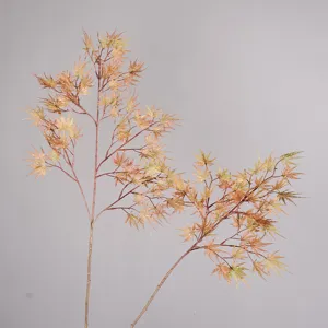Branche artificielle de feuille d'érable japonais pour décoration d'intérieur et arrangement
