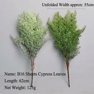 Pianta di felce finta foglie di cedro mazzetto di verdemare per decorazione di interni dettagli