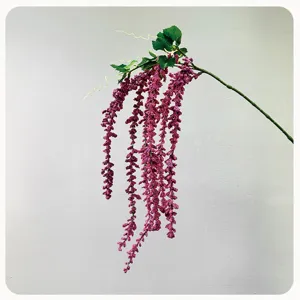Planta artificial colgante vid de bayas flor falsa decoracion de pared hogar 1pz
