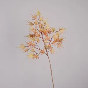 Branche de feuille d'érable artificielle pour décoration d'intérieur, plante décorative