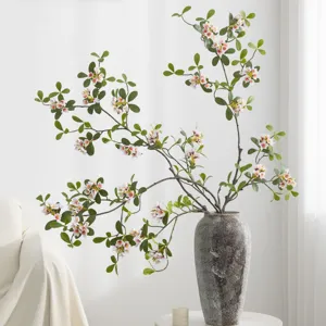 Artificial Plant Island Spring Flower Bellflower Multilobed Leaf Branch Ins Style Home Decor Floral Arrangement