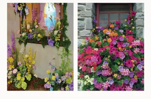 Kunstseide Winden und Klemmatis Blumen Zweige fur Heimtextilien Deko Blumenarrangement