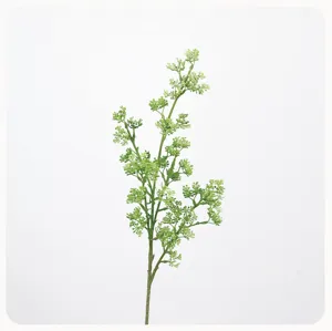 Artificial green berry branch floral arrangement home decor stem realistic plant decor.