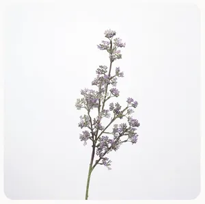 Artificial purple berry flower branch detail, perfect for home decor, floral arrangement and wedding.