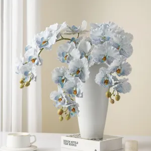 Artificial Phalaenopsis Orchid Flowers 9 Heads Fake Orchid Branch For Home Decor Wedding Photography Floral Arrangement
