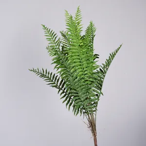 Pianta di felce artificiale dettaglio foglia, verde di plastica realistico per arredamento