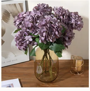 Artificial hydrangea flower branch fake floral arrangement for home wedding decoration details