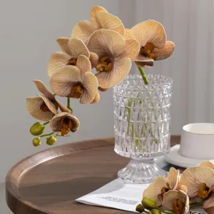 Composizione di fiori di orchidea Phalaenopsis artificiali PU simulazione decorazione vaso