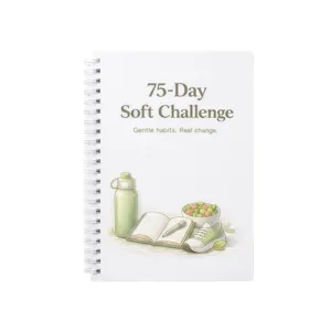Agenda planner Soft Challenge 75 giorni non datata tracker di abitudini diario bianco