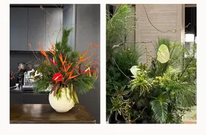 PU anthurium floral arrangement artificial plant home wedding decor detailed scene display