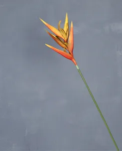 Fleur artificielle d'oiseau de paradis tige unique Heliconie pour décoration de maison et floral.