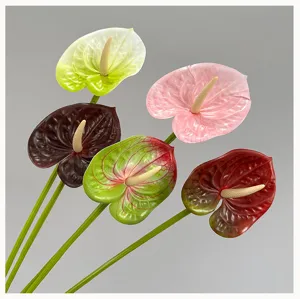Artificial anthurium flower simulation flamingo lily branch home wedding floral decoration