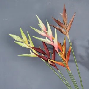 Fleur Artificielle Oiseau de Paradis Tige en Caoutchouc Souple pour Décoration Maison Mariage Arrangement Floral