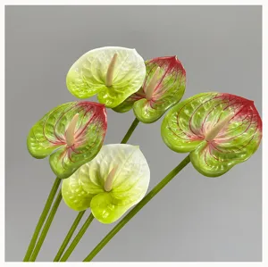 Artificial anthurium flowers realistic fake flamingo flower bundle for home decoration