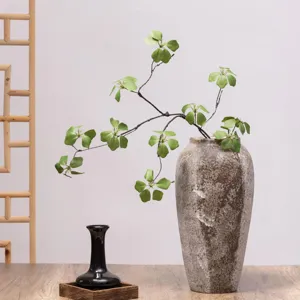 Neues chinesisches künstliches Pflanzenvasen-Arrangement Zen Heimhotel Dekor Tischornament