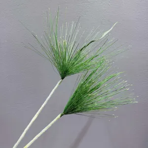 Artificial Fountain Grass Fake Green Plants Simulation Reed Grass For Wedding Home Decor Forest Style Floral Arrangement