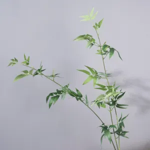Artificial bamboo leaves green plant for Zen home living room decoration and tea room ornaments