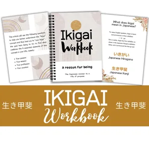 Japanischer Stil Dekompression Heilung Ikigai Arbeitsbuch Notizbuch Spiralgebunden Tägliches Journal Büro Briefpapier