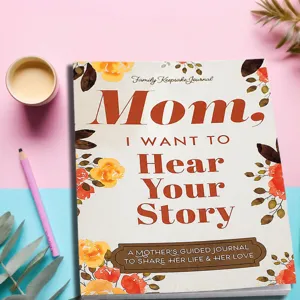 Mom I Want to Hear Your Story Guided Journal Memory Book Hardcover Family Keepsake Journal Notebook Gift For Mother And Father