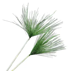 Artificial green plant fountain grass decor floral arrangement fake long stems set