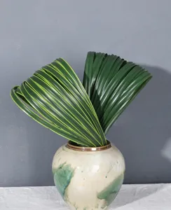 Artificial sword grass plant detail view, perfect for wedding floral arrangements and modern home decor.
