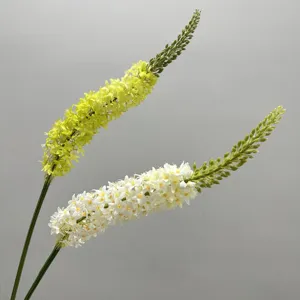 Dettaglio fiore di coda di volpe artificiale, stelo floreale lungo per decorazione