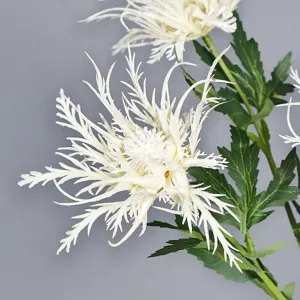 Fleur de chrysanthème araignée blanche artificielle pour mariage décoration style forêt