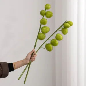 Kunstmatige ballonplant tak neppe gomphocarpus physocarpus groene decoratie bloemstengel
