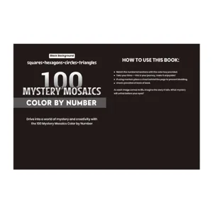 Vista detallada que muestra las instrucciones y la página de título del libro de colorear.