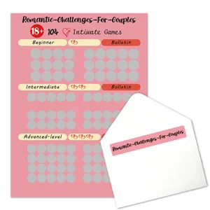Romantic challenges for couples scratch off poster 104 intimate games adult gift box.