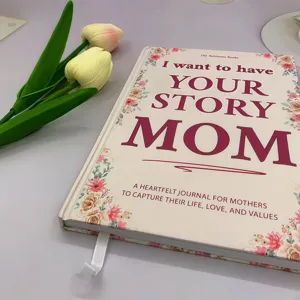 Mother Life Story Journal Guided Memory Journal Hardcover Notebook With Ribbon Bookmark And Floral Cover For Mom Gift