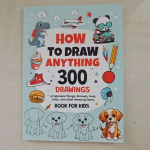Vista dettagliata della copertina del libro da disegno per bambini con illustrazioni vivaci.